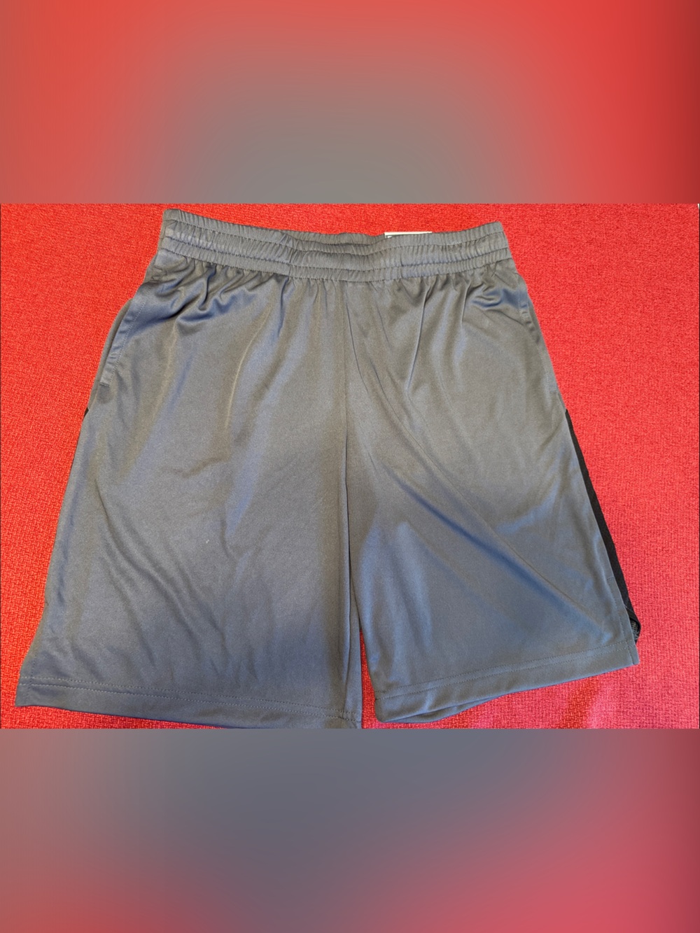 tek gear Gray Athletic Men's Shorts with Black Side Panels